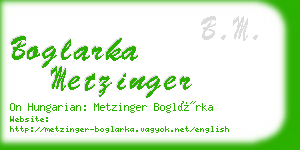 boglarka metzinger business card